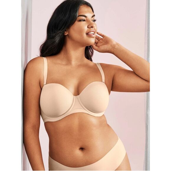 Wacoal NWT Red Carpet Underwire Strapless Bra, Sand 36DD - Picture 1 of 7